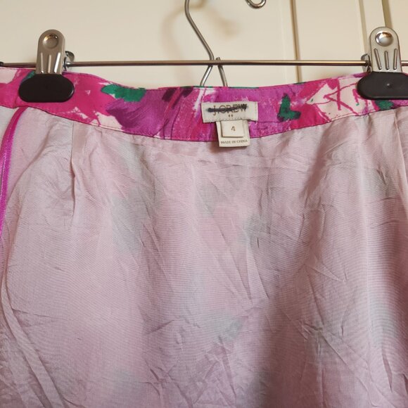 J Crew Lavender Rose toned foral print skirt, pockets - Picture 3 of 8